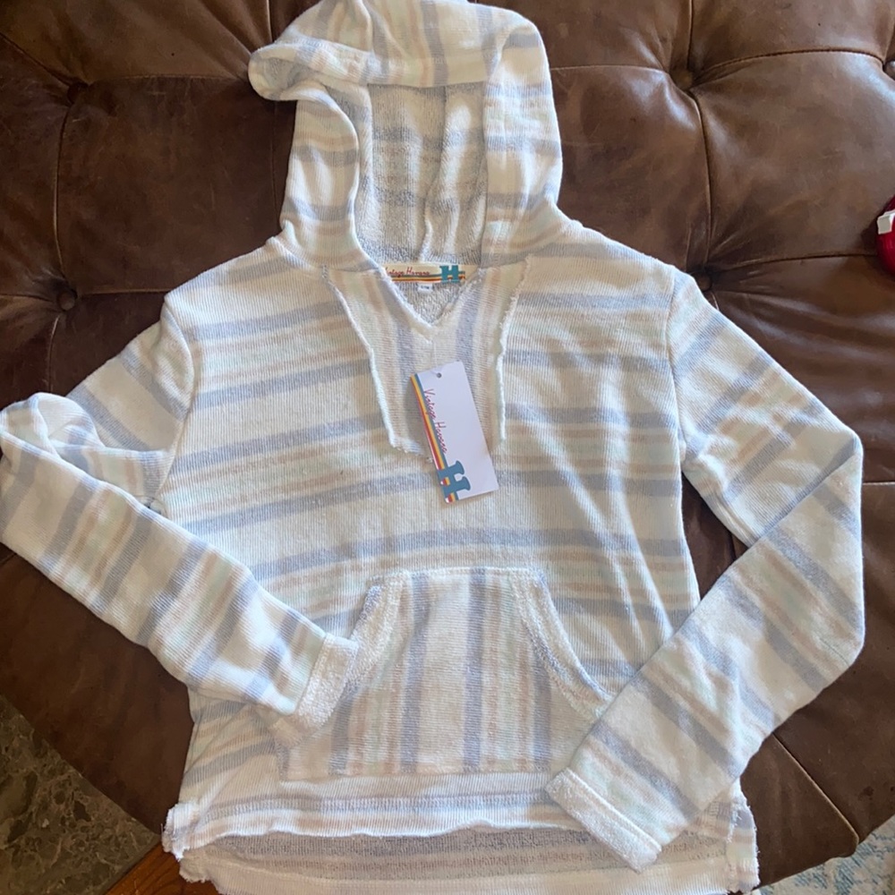 NWT Vintage Havana hooded terry sweatshirt